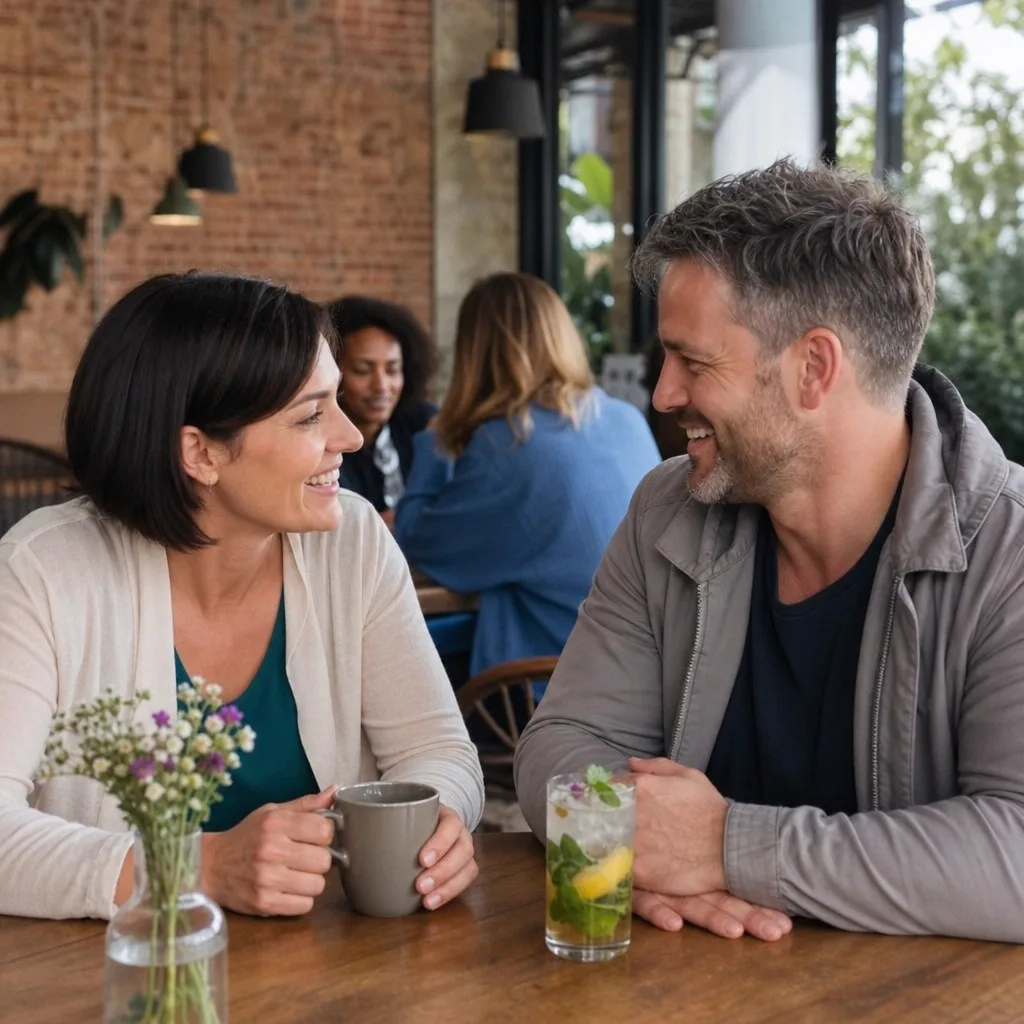 Two adults meeting near Westgate Gardens in Canterbury