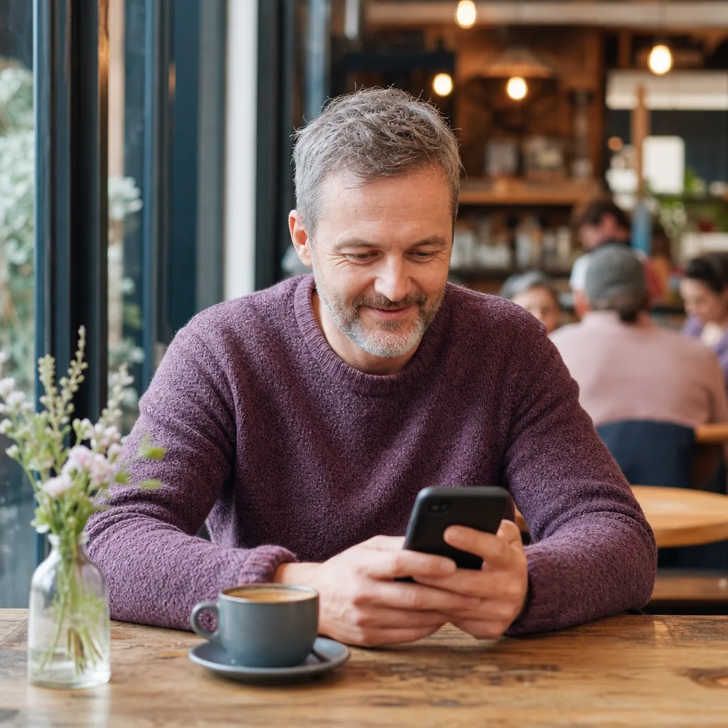 Two people exchanging friendly messages before arranging a date in Kent
